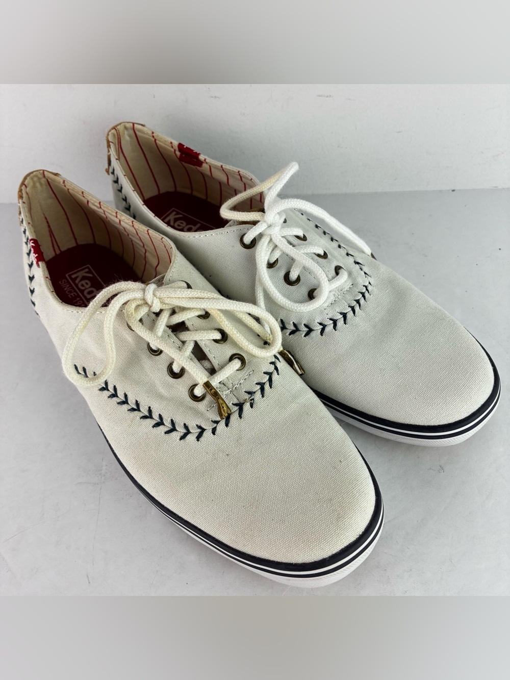 Keds Canvas Pennant Baseball Stitch Sneakers